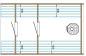 Preview: Raumaufteilung Fasssauna 330 cm